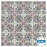4" X 4" Blue Mia Peel And Stick Removable Tiles - Homeroots - Flyclothing LLC