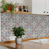 4" X 4" Blue Mia Peel And Stick Removable Tiles - Homeroots - Flyclothing LLC