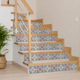 5" X 5" Blue Mia Peel And Stick Removable Tiles - Homeroots - Flyclothing LLC