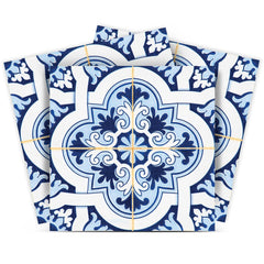 7" X 7" Blue Mia Peel And Stick Removable Tiles - Homeroots