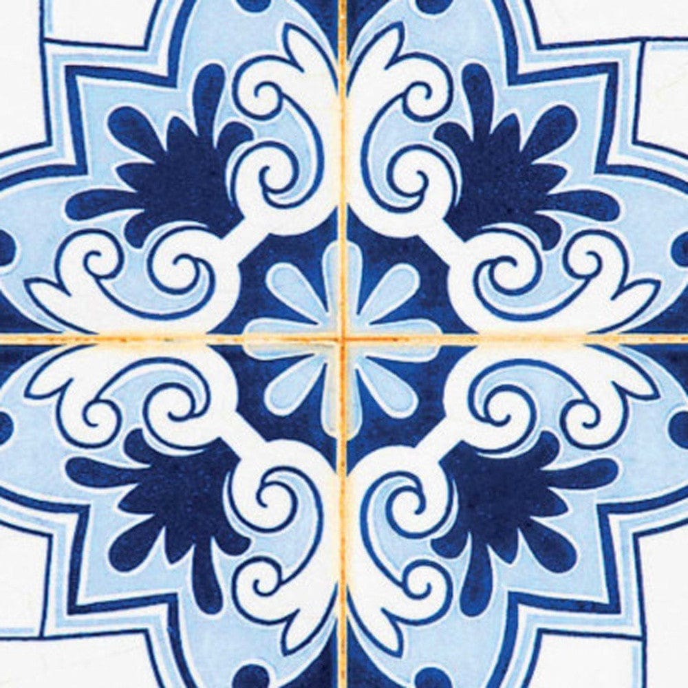 8" X 8" Blue Mia Peel And Stick Removable Tiles - Homeroots