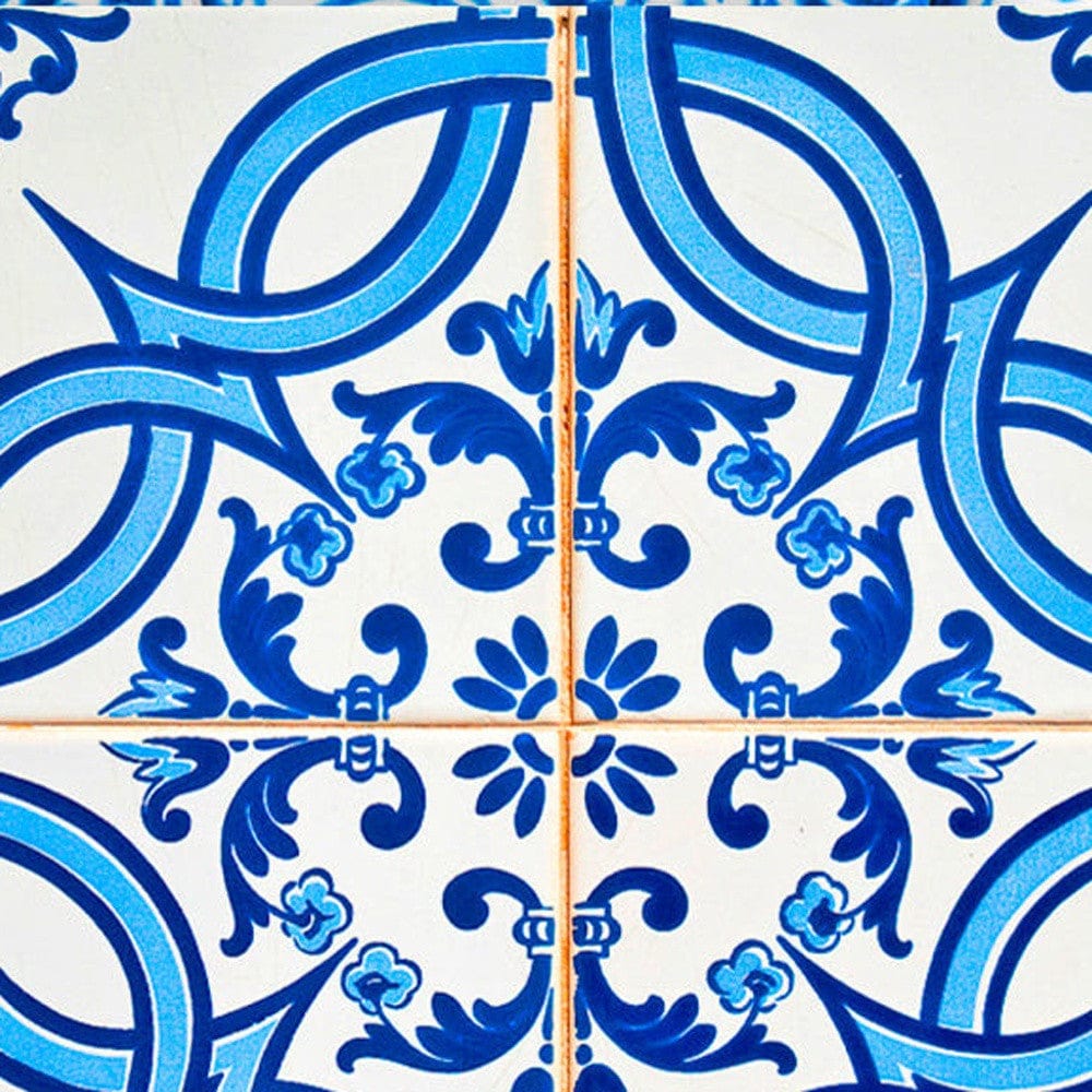 8" X 8" Blue and White Medi Peel And Stick Tiles - Homeroots - Flyclothing LLC
