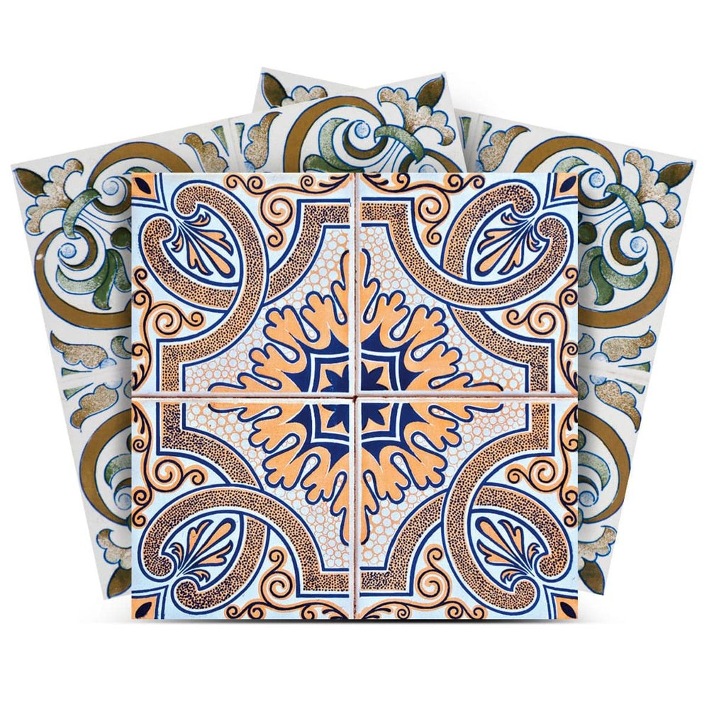 4" X 4" Muted Pastel Kyla Peel And Stick Tiles - Homeroots