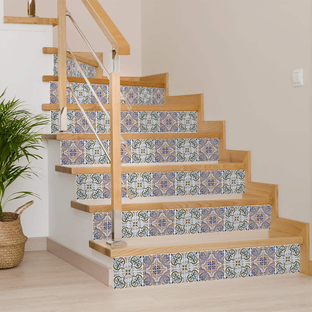 4" X 4" Muted Pastel Kyla Peel And Stick Tiles - Homeroots - Flyclothing LLC