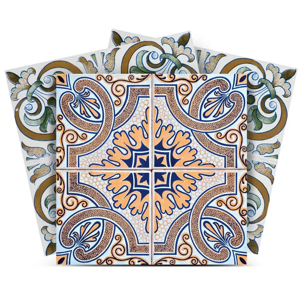 8" X 8" Muted Pastel Kyla Peel And Stick Tiles - Homeroots