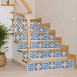 6" X 6" Blue Taupe Tobi Peel And Stick Tiles - Homeroots - Flyclothing LLC