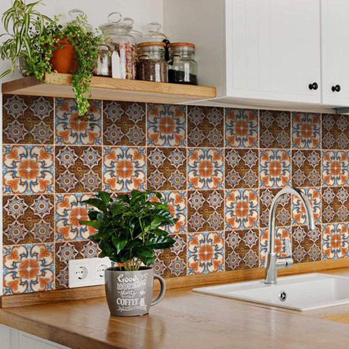 7" X 7" Bella Terra Peel And Stick Removable Tiles - Homeroots - Flyclothing LLC