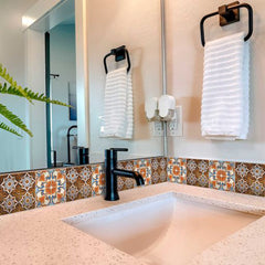 8" X 8" Bella Terra Peel And Stick Removable Tiles