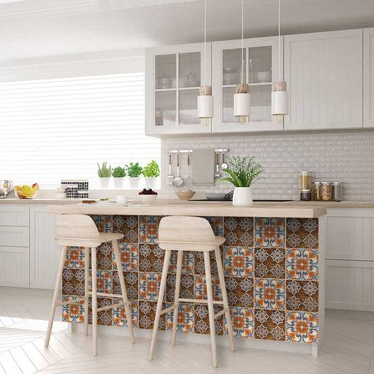 8" X 8" Bella Terra Peel And Stick Removable Tiles - Homeroots - Flyclothing LLC