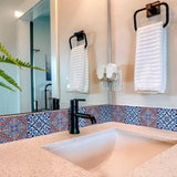 5" X 5" Prima Blue Peel And Stick Removable Tiles - Homeroots - Flyclothing LLC