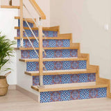 5" X 5" Prima Blue Peel And Stick Removable Tiles - Homeroots - Flyclothing LLC