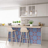 5" X 5" Prima Blue Peel And Stick Removable Tiles - Homeroots - Flyclothing LLC