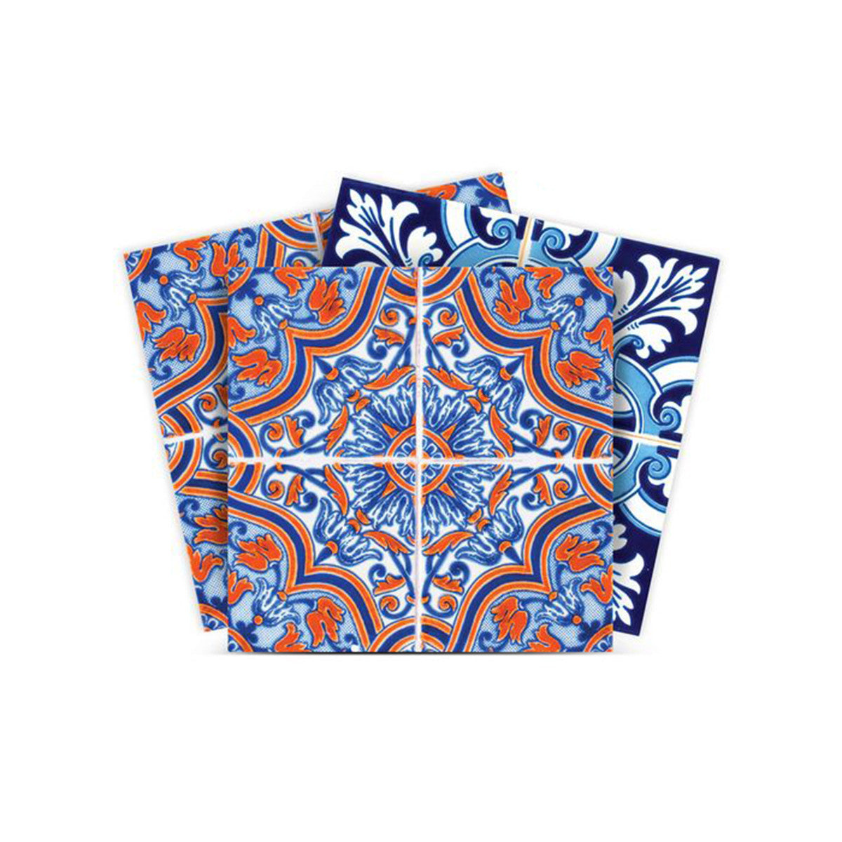 8" X 8" Prima Blue Peel And Stick Removable Tiles