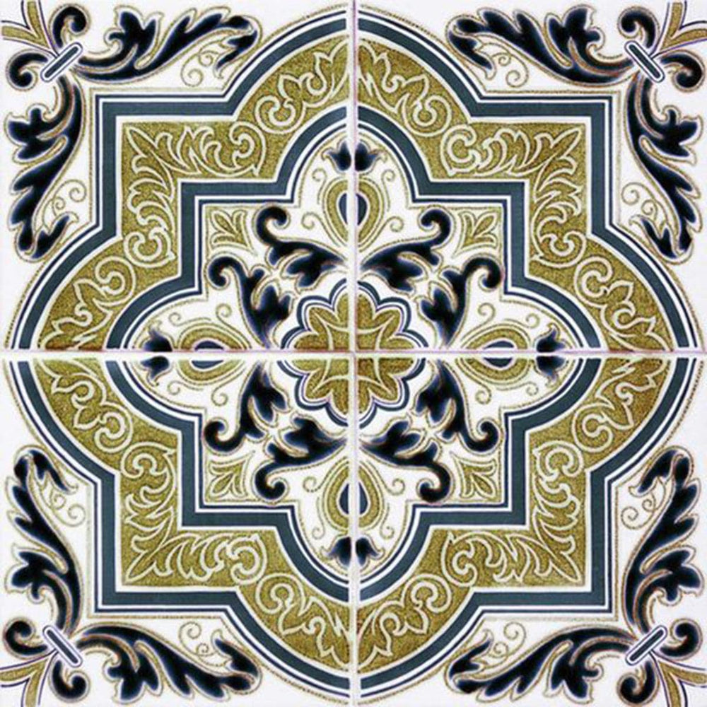 4" X 4" Vintage Cran and Green Peel and Stick Removable Tiles - Homeroots