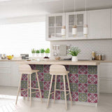 4" X 4" Vintage Cran and Green Peel and Stick Removable Tiles - Homeroots - Flyclothing LLC