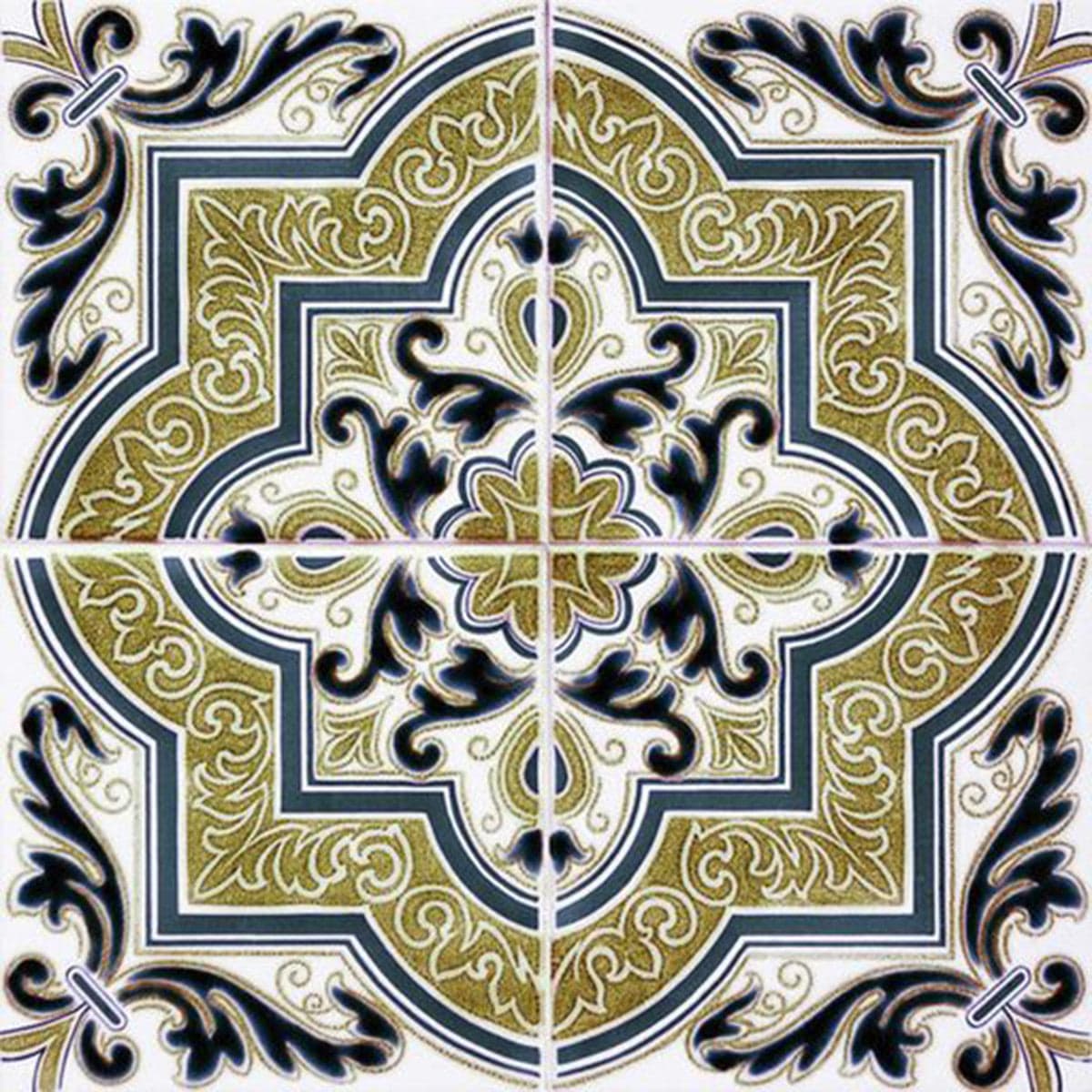 5" X 5" Vintage Cran and Green Peel and Stick Removable Tiles - Homeroots