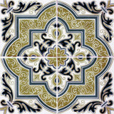 8" X 8" Vintage Cran and Green Peel and Stick Removable Tiles - Homeroots