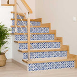 4" X 4" Blue Mia Gia Peel And Stick Removable Tiles - Homeroots - Flyclothing LLC