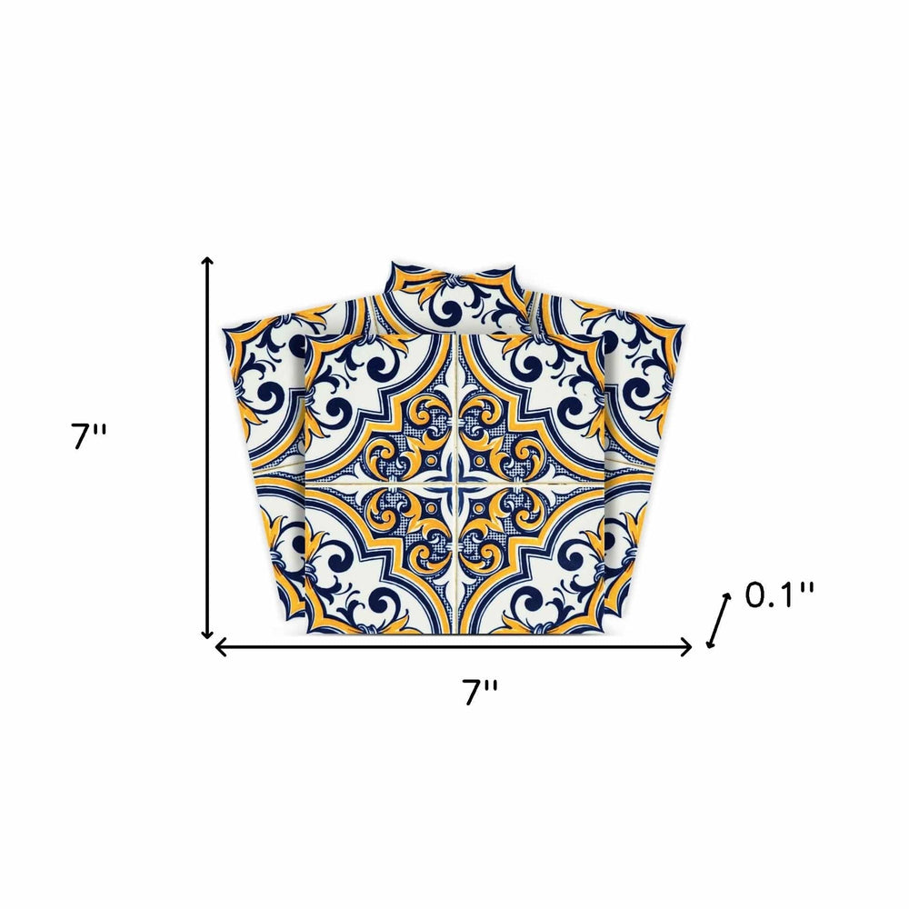 7" X 7" Neutral Gina Peel And Stick Removable Tiles - Homeroots