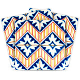 6" X 6" Blue Yellow Zig Peel and Stick Tiles - Homeroots