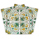 4" X 4" Green Yellow Melo Peel And Stick Tiles - Homeroots - Flyclothing LLC
