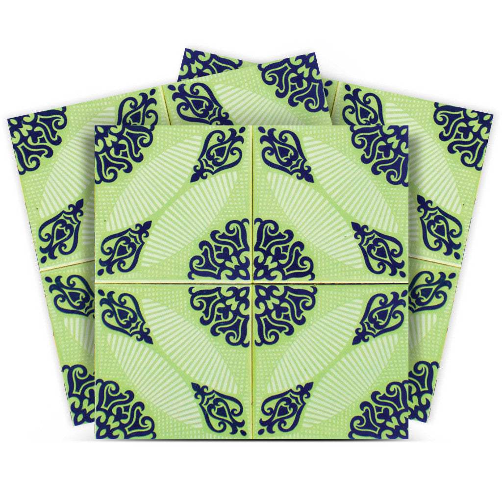 4" X 4" Aegean Orb Removable Peel And Stick Tiles - Homeroots - Flyclothing LLC