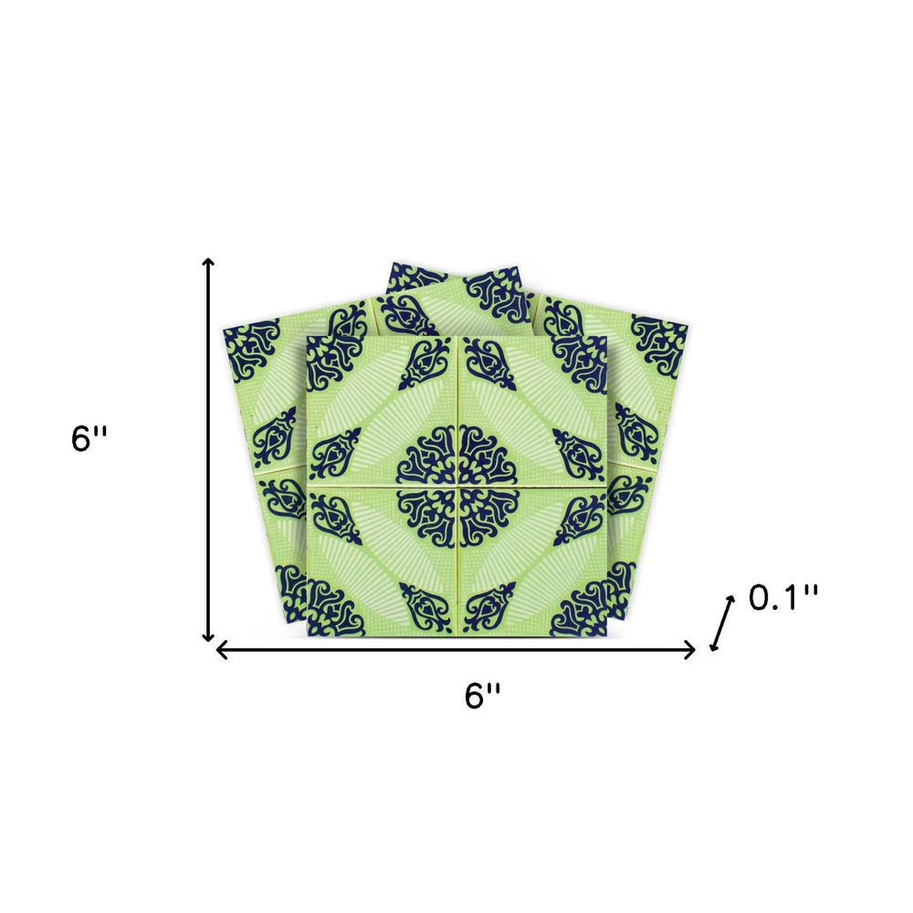 6" X 6" Aegean Orb Removable Peel and Stick Tiles - Homeroots - Flyclothing LLC