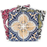 4" X 4" Vintage Multi Removable Peel And Stick Tiles - Homeroots