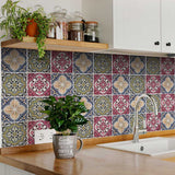 7" X 7" Vintage Multi Removable Peel and Stick Tiles - Homeroots - Flyclothing LLC