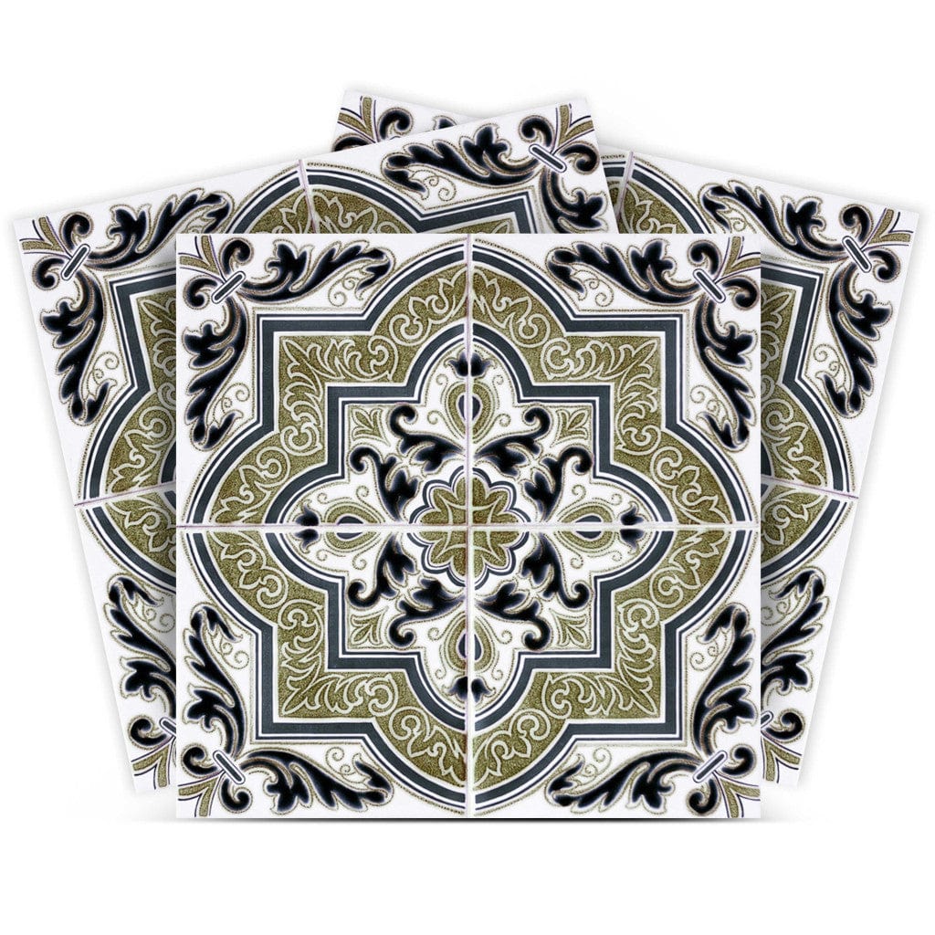 5" X 5" Vintage Aegean Removable Peel and Stick Tiles - Homeroots - Flyclothing LLC