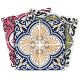 8" X 8" Vintage Multi Removable Peel and Stick Tiles - Homeroots