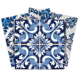 4" X 4" Blue Multi Mosaic Peel And Stick Tiles - Homeroots