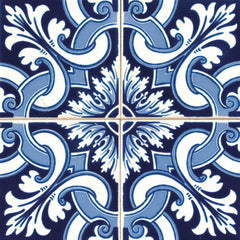 4" X 4" Blue Multi Mosaic Peel And Stick Tiles