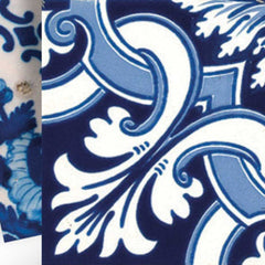 5" X 5" Blue Multi Mosaic Peel and Stick Tiles - Homeroots