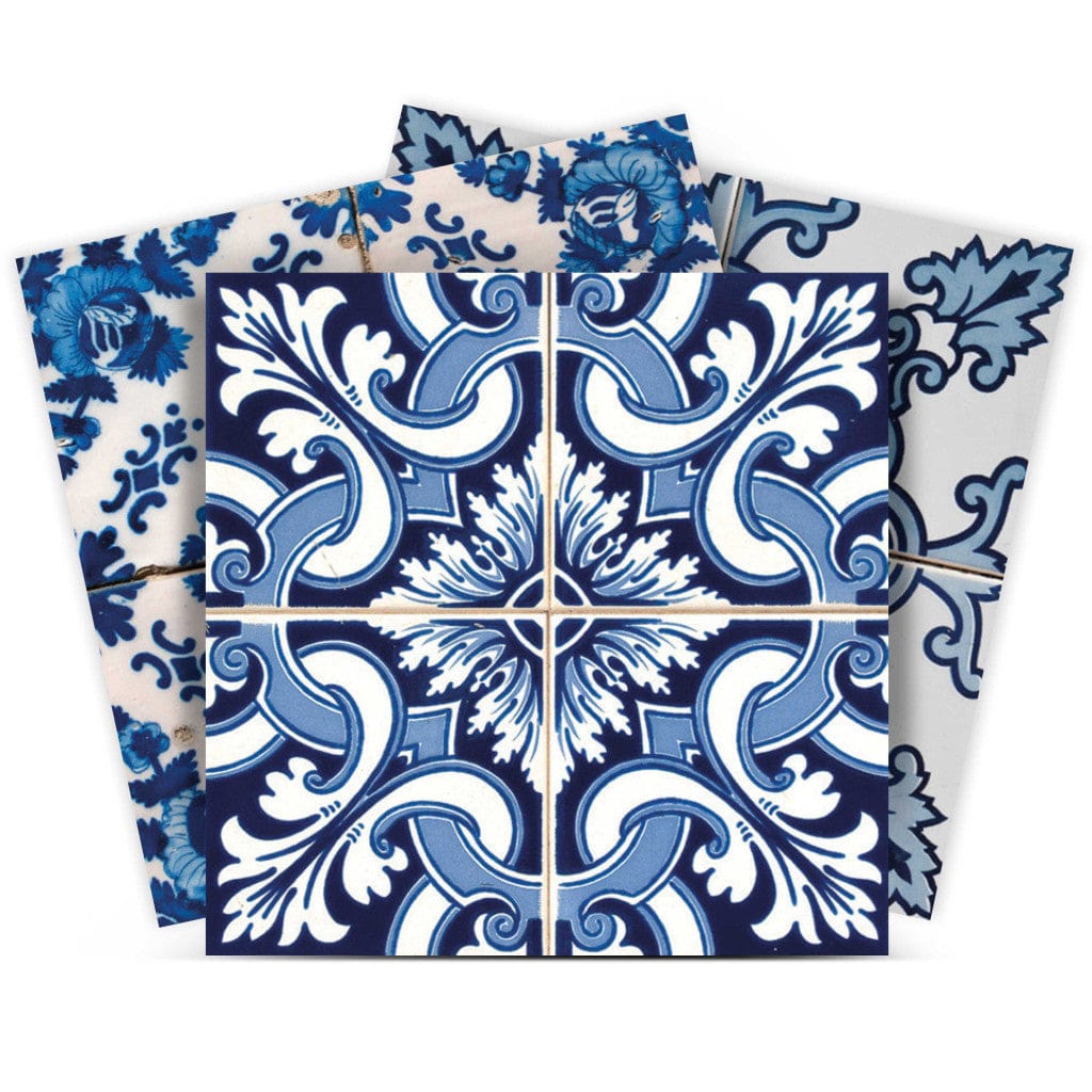 6" X 6" Blue Multi Mosaic Peel and Stick Tiles - Homeroots - Flyclothing LLC