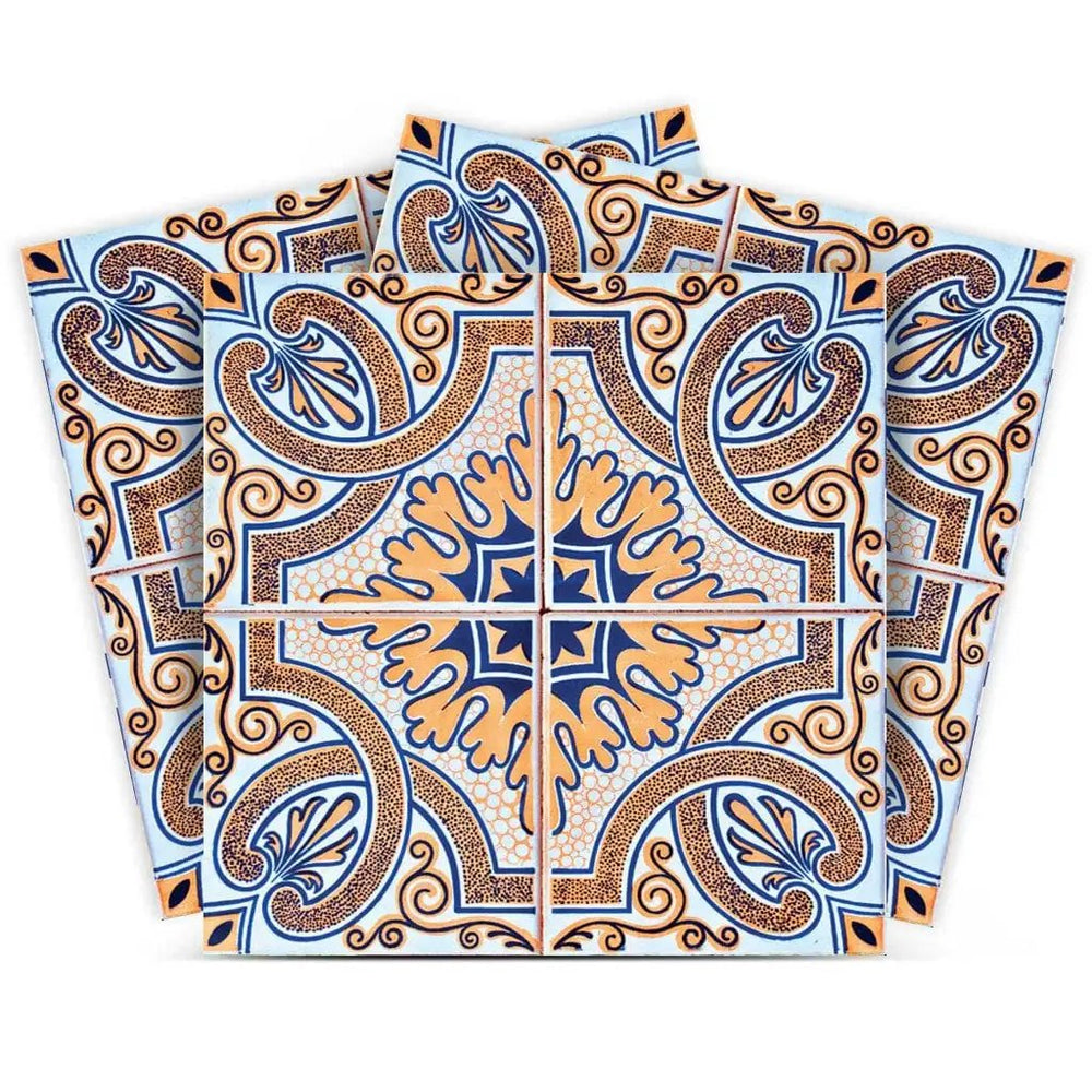 4" X 4" Blue Taupe Nova Removable Peel And Stick Tiles - Homeroots - Flyclothing LLC