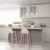 5" X 5" Blue Taupe Nova Removable Peel and Stick Tiles - Homeroots - Flyclothing LLC