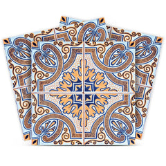 6" X 6" Blue Taupe Nova Removable Peel and Stick Tiles - Homeroots