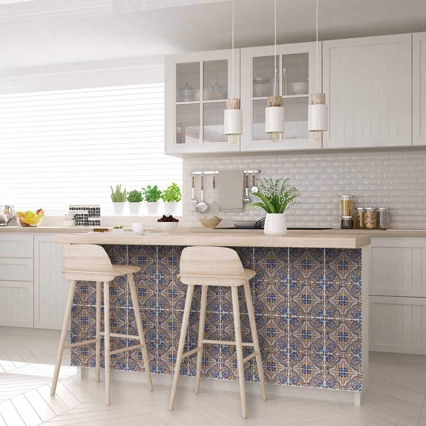 6" X 6" Blue Taupe Nova Removable Peel and Stick Tiles - Homeroots - Flyclothing LLC