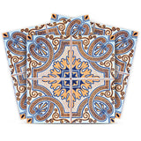 7" X 7" Blue Taupe Nova Removable Peel and Stick Tiles - Homeroots