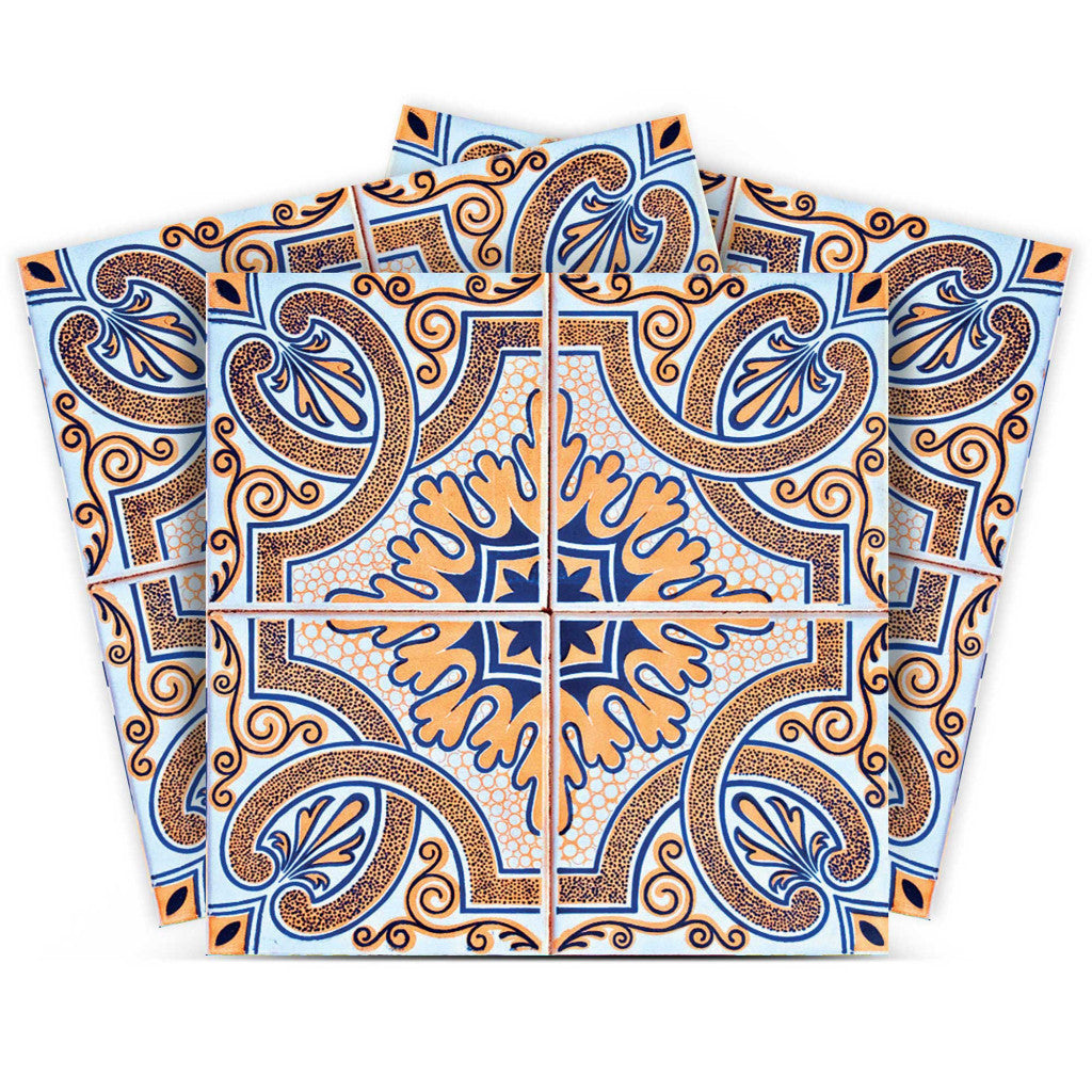 8" X 8" Blue Taupe Nova Removable Peel and Stick Tiles