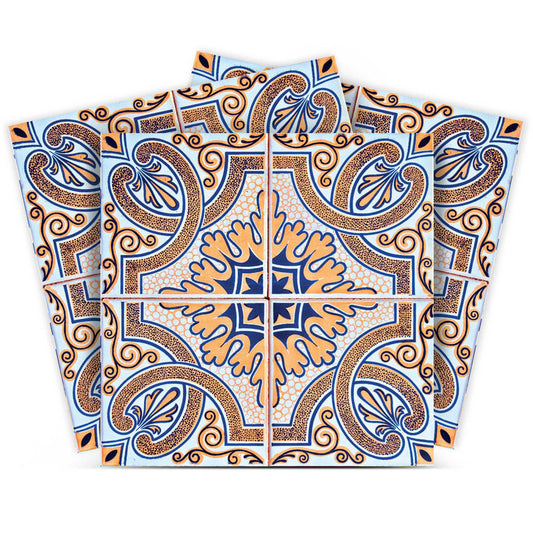 8" X 8" Blue Taupe Nova Removable Peel and Stick Tiles