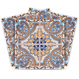 8" X 8" Blue Taupe Nova Removable Peel and Stick Tiles - Homeroots