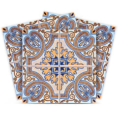 8" X 8" Blue Taupe Nova Removable Peel and Stick Tiles