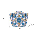 4" X 4" Teal Taupe Sia Removable Peel And Stick Tiles - Homeroots - Flyclothing LLC