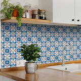 8" X 8" Teal Taupe Sia Removable Peel and Stick Tiles - Homeroots - Flyclothing LLC