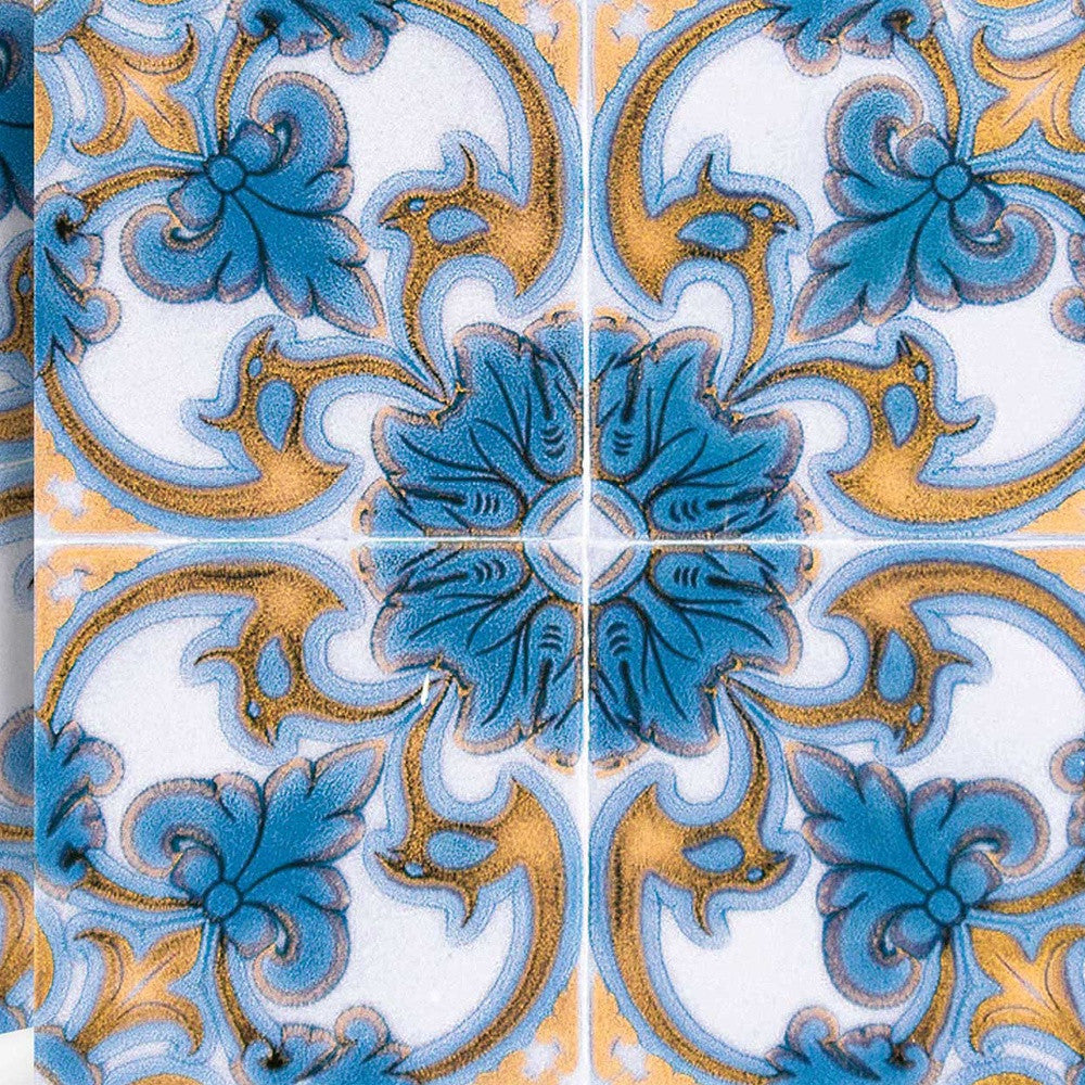 8" X 8" Teal Taupe Sia Removable Peel and Stick Tiles
