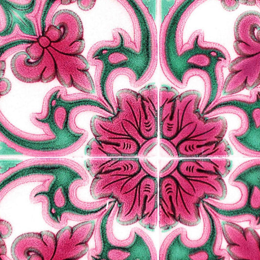 4" X 4" Rosa Pink Lea Removable Peel And Stick Tiles