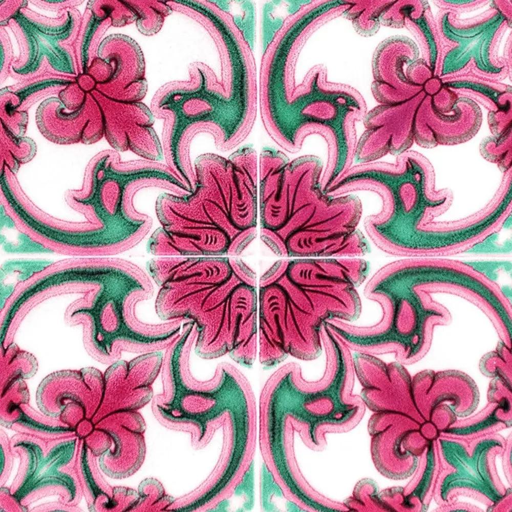 4" X 4" Rosa Pink Lea Removable Peel And Stick Tiles - Homeroots - Flyclothing LLC