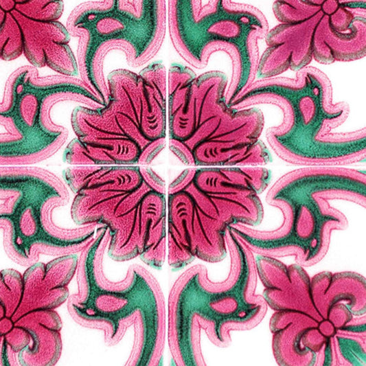 5" X 5" Rosa Pink Lea Removable Peel and Stick Tiles